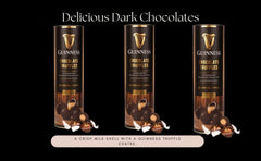 Guinness Dark Chocolate Truffles Tube 320 g - with original Guinness taste - Great chocolate gift for Father's Day with thank you sticker - gifts set for him her men women (chocolate gift set)