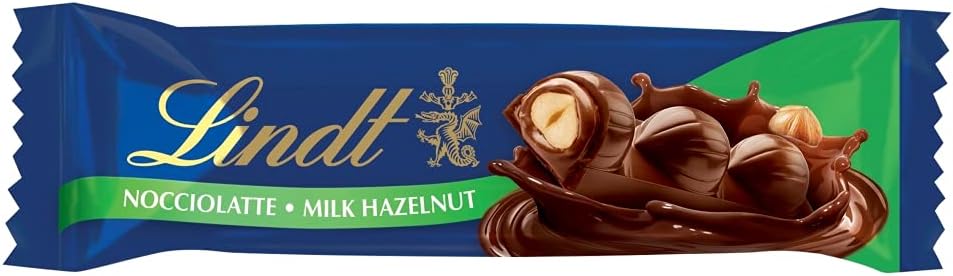 Lindt Milk Chocolate and Hazelnut Nocciolatte Bars, 35 g, Pack of 18 - Chocolate Gifts Heaven