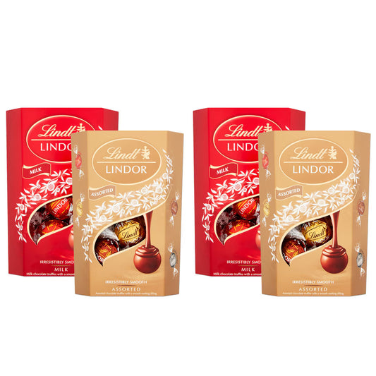 Lindor Chocolate Truffles in 4 Varieties, 4 X 200G