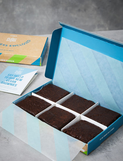 6 Plant Kitchen Chocolate Brownies - Chocolate Gifts Heaven