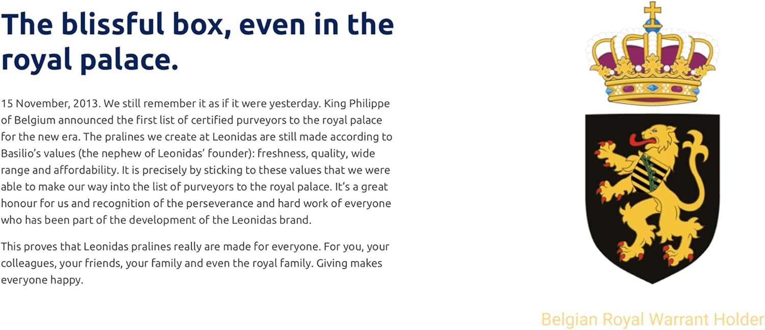 Leonidas Belgian Chocolates: General Assortment Blue Box 16 pc, 245g (Approx) - Chocolate Gifts Heaven