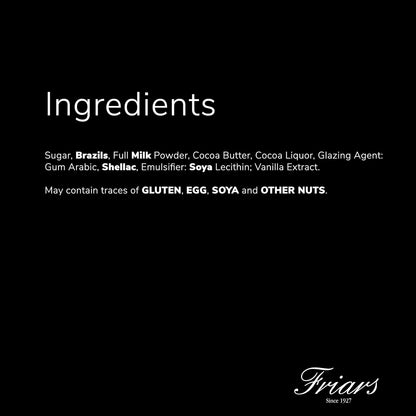 Friars Milk Chocolate Brazils - 200G Bag - Chocolate Gifts Heaven