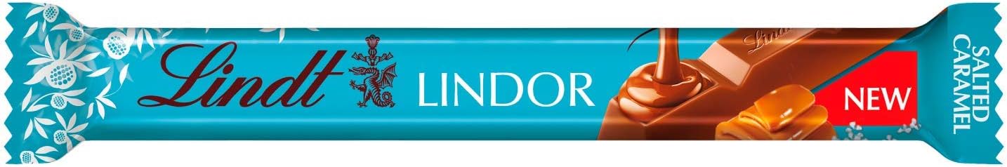 Lindt Lindor Salted Caramel Chocolate Bar 38 g (Pack of 24) - Chocolate Gifts Heaven