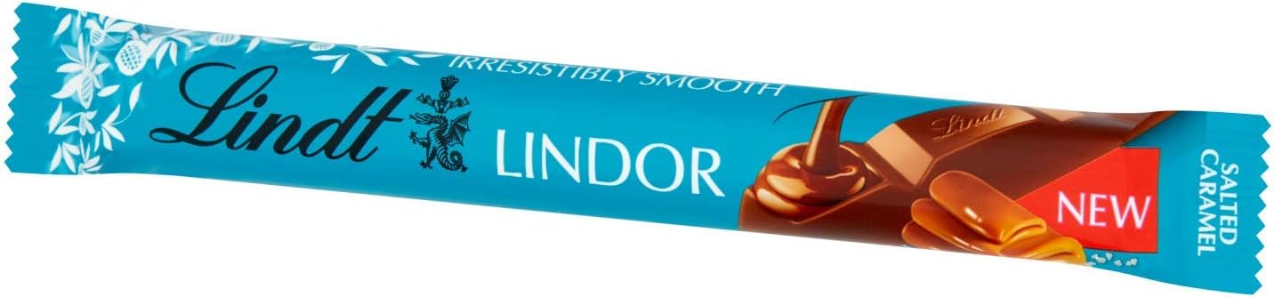 Lindt Lindor Salted Caramel Chocolate Bar 38 g (Pack of 24) - Chocolate Gifts Heaven