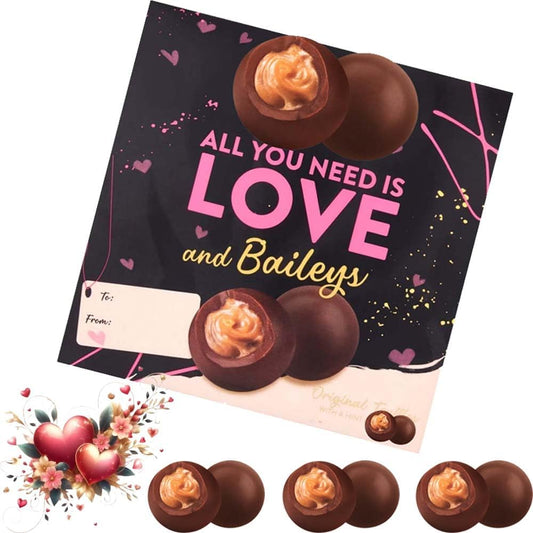 2 x Valentine All You Need Is Love Chocolate Truffles Box 100g – Luxury Milk Chocolate Truffle Gift | Valentine’s Day Romantic Treat - Bley