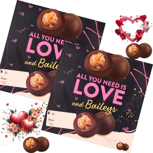 2 x Valentine All You Need Is Love Chocolate Truffles Box 100g – Luxury Milk Chocolate Truffle Gift | Valentine’s Day Romantic Treat - Bley