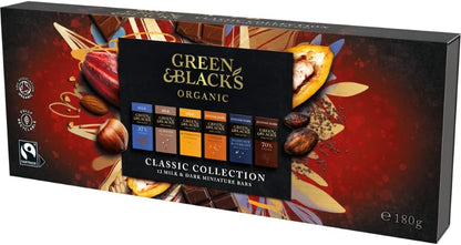 Green & Black's Organic Classic Milk & Dark Miniature Chocolate Gift Collection 180g - Chocolate Gifts Heaven