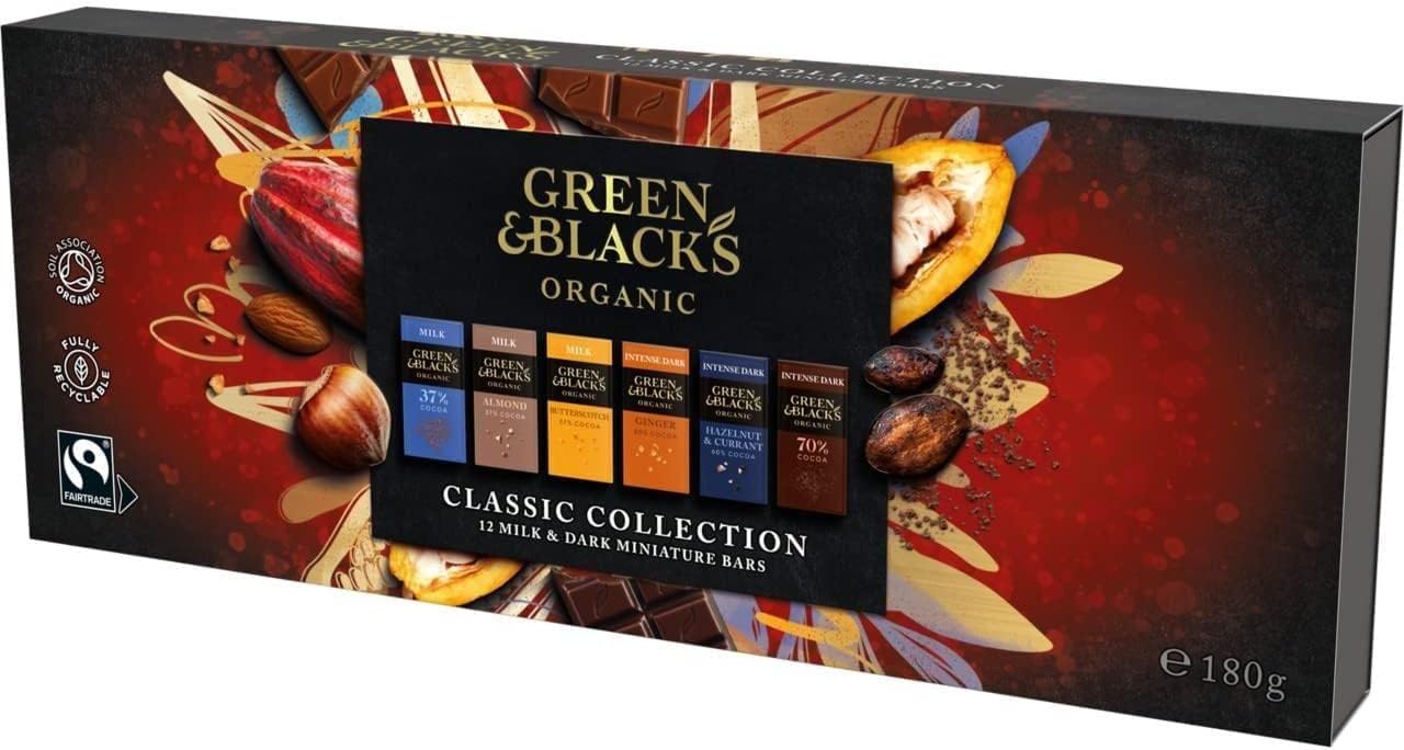 Green & Black's Organic Classic Milk & Dark Miniature Chocolate Gift Collection 180g - Chocolate Gifts Heaven