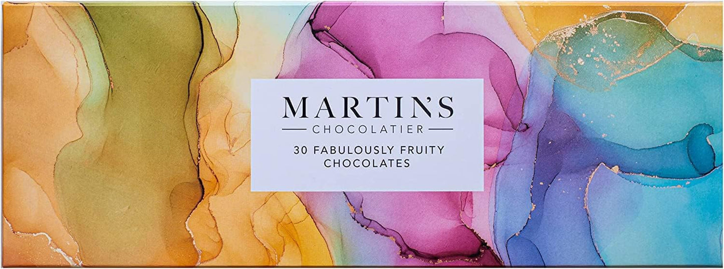 Martin’s Chocolatier Fabulously Fruity Signature Collection - Belgian Luxury Chocolate Gift Box, 30 Pieces Milk Dark White Assorted Pralines & Truffles, 470g - Chocolate Gifts Heaven