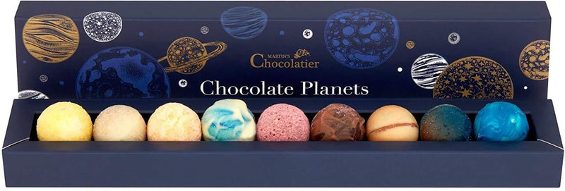 Martin’s Chocolatier Chocolate Planets | Luxury Handmade Chocolate Gift Box | 9 Belgian Truffles | Assorted Flavours | Ideal Present for Science Lovers | Pack of 1 (107g)