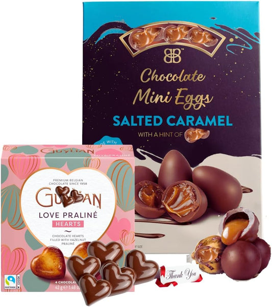 Bailes Salted Caramel Mini Eggs Easter Egg & Guylan Heart Chocolate Hamper 225 g – Luxury Chocolate Gift Set for her with Baileys Truffles & Mini eggs – Easter Gifts for Adults Mothers Day Gifts 2026