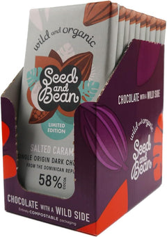 Seed and Bean Limited Edition Organic Salted Caramel Dark Chocolate Bar