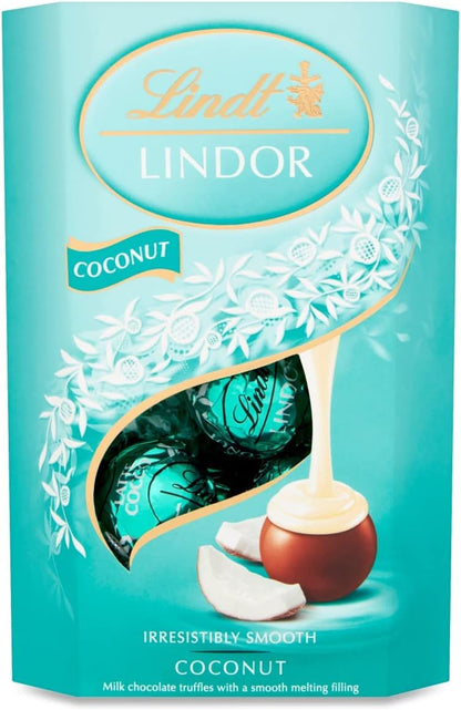 Lindt Lindor Coconut Milk Chocolate Truffles (200g) - Pack of 2 - Chocolate Gifts Heaven