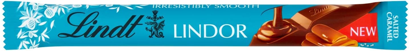 Lindt Lindor Salted Caramel Chocolate Bar 38 g (Pack of 24) - Chocolate Gifts Heaven