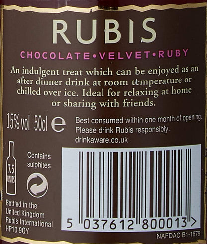 Rubis Chocolate Wine, 50cl, 15% ABV