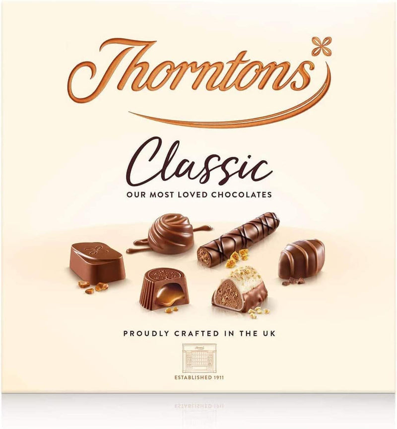 Thorntons Classic Milk Dark White Chocolates, 262g