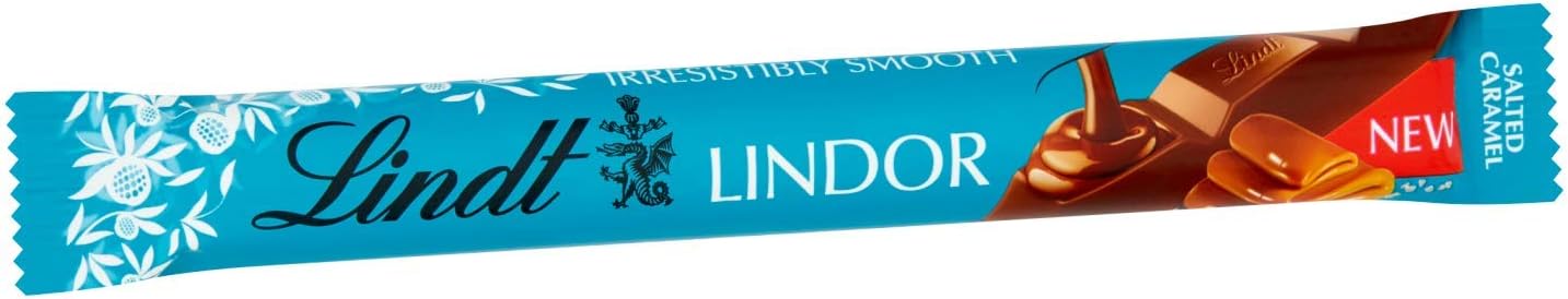 Lindt Lindor Salted Caramel Chocolate Bar 38 g (Pack of 24) - Chocolate Gifts Heaven