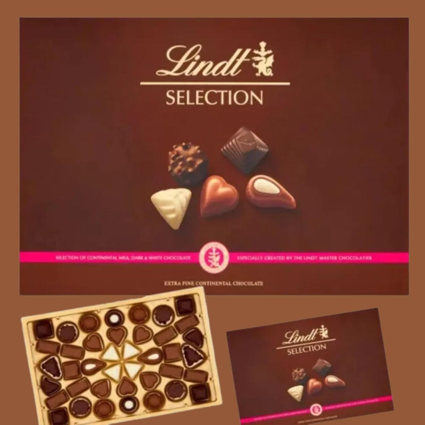 Harrissen Select Ambience Luxury Lindt Lindor Gift Box – Extra Large 427g Selection with 40 Assorted Milk, Dark & White Chocolates | Ideal for Valentine’s Day & Christmas
