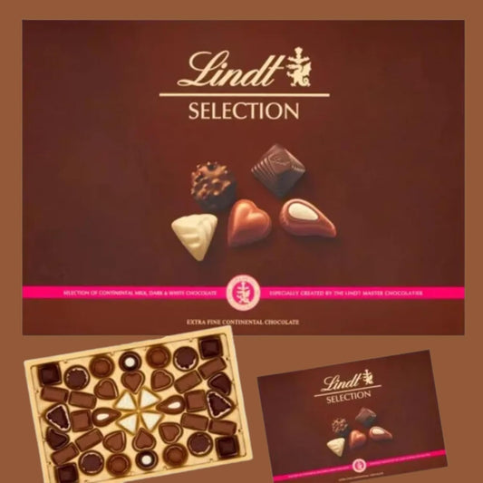 Harrissen Select Ambience Luxury Lindt Lindor Gift Box – Extra Large 427g Selection with 40 Assorted Milk, Dark & White Chocolates | Ideal for Valentine’s Day & Christmas