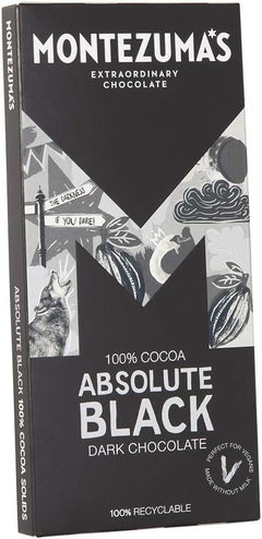 Montezuma's Absolute Black, 100% Cocoa, Dark Chocolate