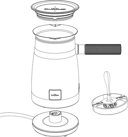 Hotel Chocolat 472756 Velvetiser Hot Chocolate Machine Complete Starter Kit, Grey, 28 x 46 x 16 cm - Chocolate Gifts Heaven