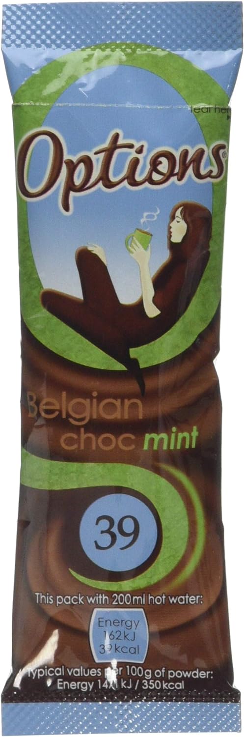 Options Belgian Mint Chocolate Sachets - Pack of 30 - Chocolate Gifts Heaven