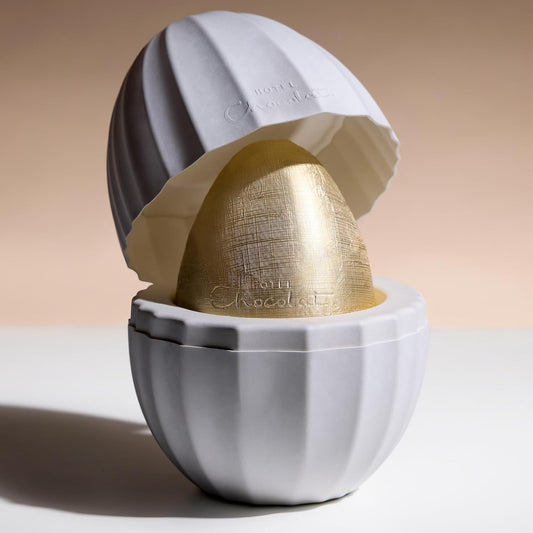 Hotel Chocolat Everything Extra-Thick Easter Egg, 390g - Thick Chocolate Shell - Filled With Truffles, Pralines & Caramels - Easter Chocolate Eggs & Gifts