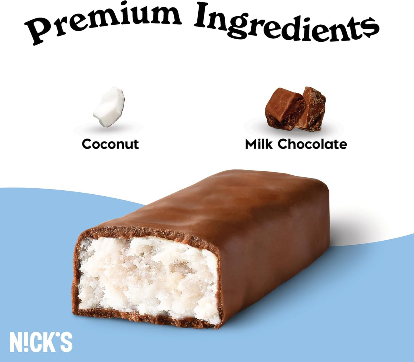 NICKS Coconut Keto Chocolate Bars No Added Sugar 175 Calories