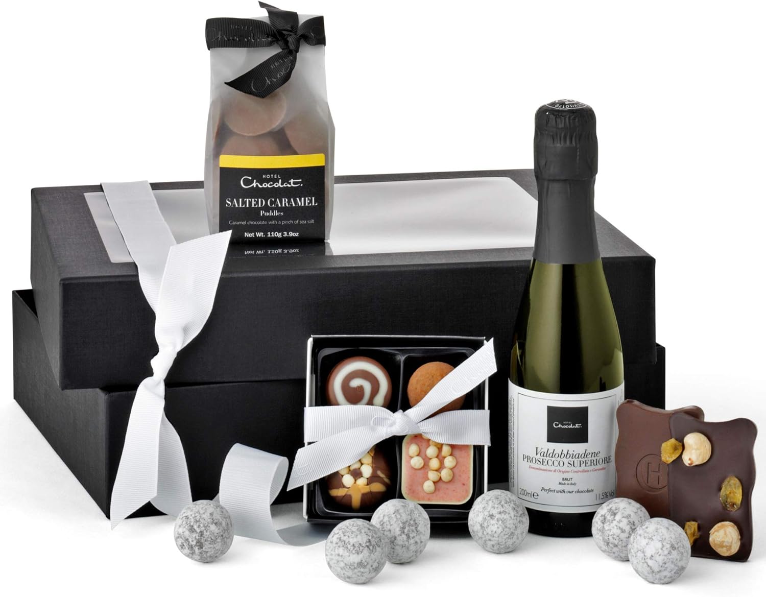 The Chocolate & Fizz Collection, 270g - Chocolate Hamper - Gifts for Birthday, Thank You, Anniversary - Chocolate Gifts Heaven
