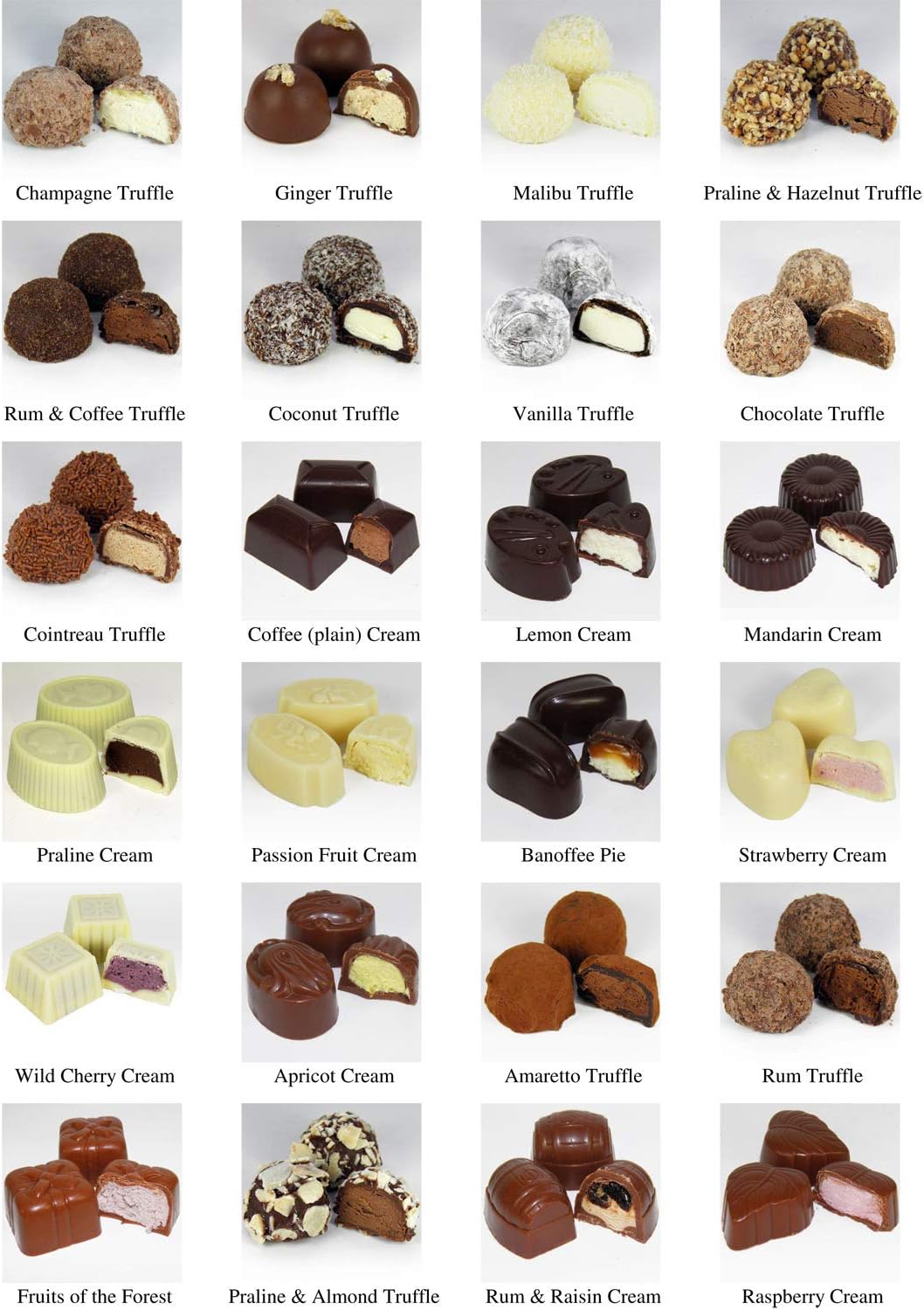 Hamiltons Burgundy Luxury Belgian Ballotin 24 Handmade Chocolates Gift Box