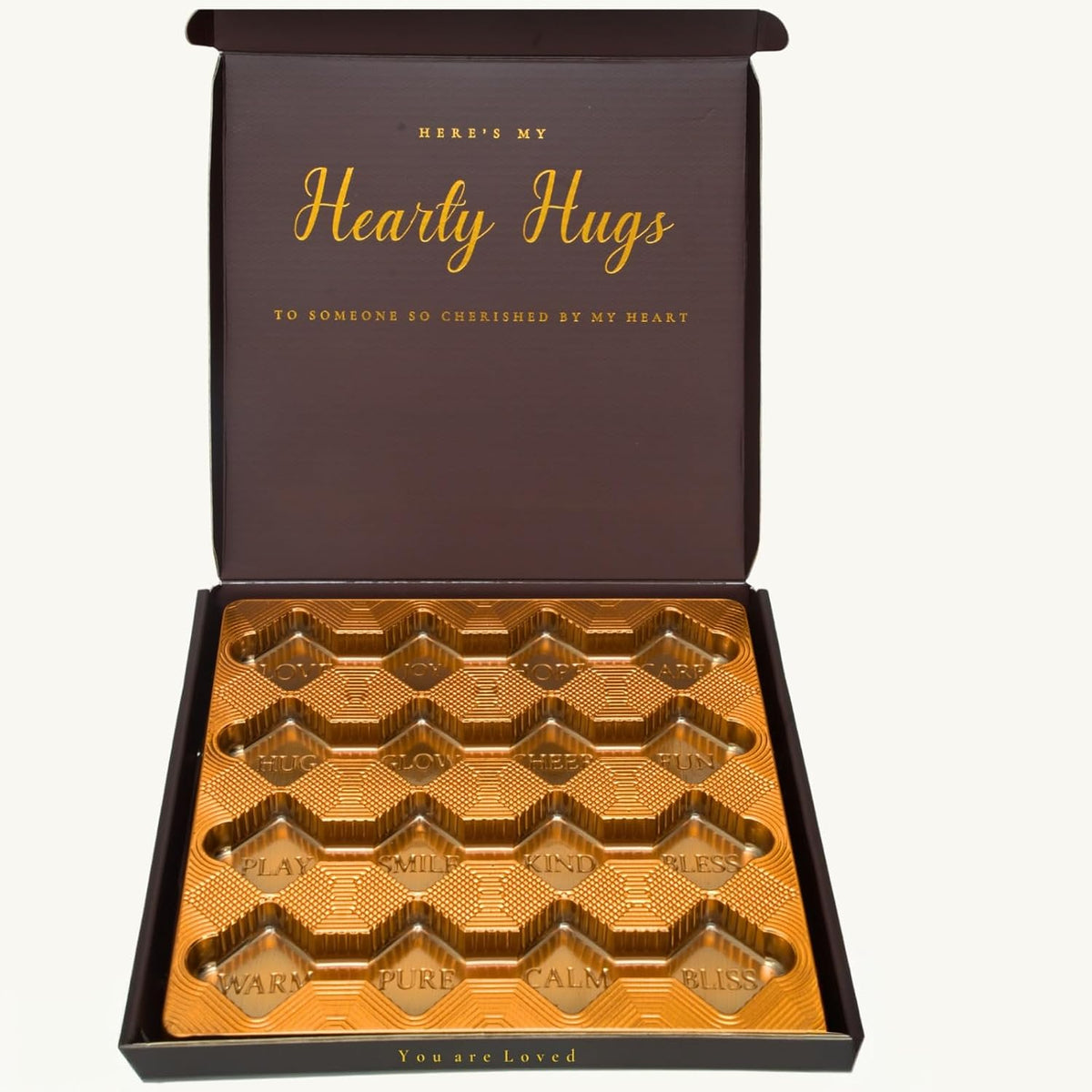 Hearty Hugs Luxury Birthday Chocolate Gift Box Hamper | 32 Premium Assorted Chocolates | Happy Birthday Gift for Her, Him, Kids, Teens, Mum, Dad, Wife, Husband, Son, Daughter, Grandma, Grandpa, Friend