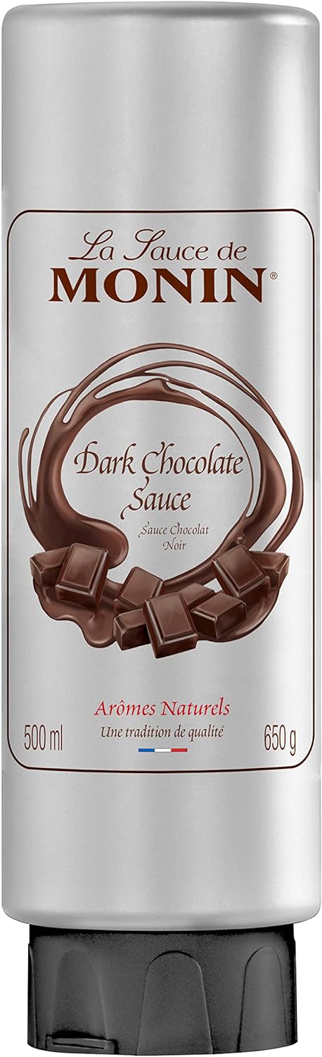 MONIN Premium Dark Chocolate Sauce 500ml - Chocolate Gifts Heaven