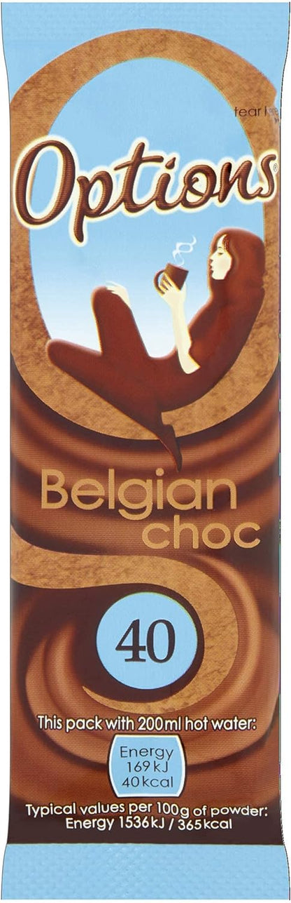 Options Belgian Chocolate Sachets - (Pack of 30 x 11g) - Chocolate Gifts Heaven