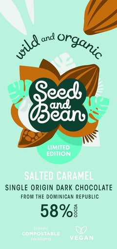 Seed and Bean Limited Edition Organic Salted Caramel Dark Chocolate Bar