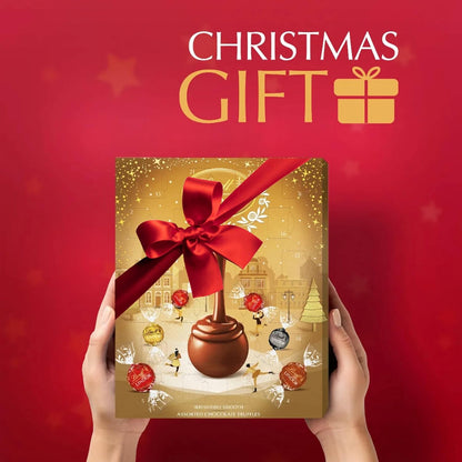 Assorted Lindt Chocolates Advent Calendar 2025 - Luxury Golden 24 Days Christmas Countdown
