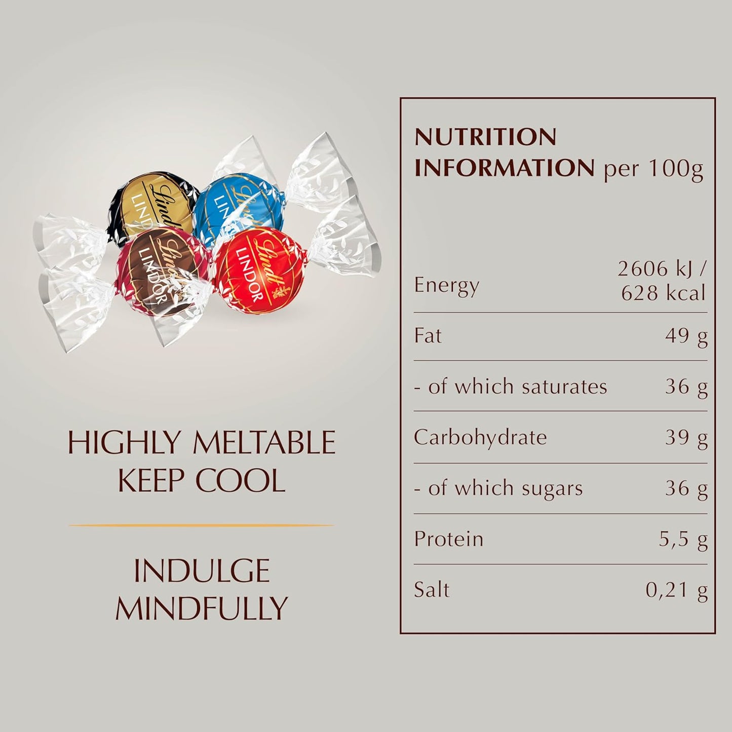 Lindt Lindor Silver Assorted Chocolate Truffles – 1kg Bag (Approx. 80 Balls) – Smooth Filling – Valentine, Christmas, Gift, Birthday, Congratulations, Sharing Treat