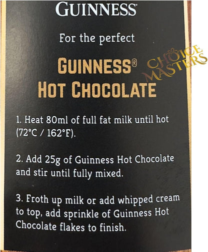 Guinness Luxuriously Rich Drinking Hot Chocolate Flavoured With Guinness Beer