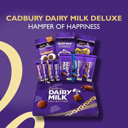 Cadbury Dairy Milk Big Night In Deluxe Hamper, Includes 10 Assorted Chocolate Bars and Bags, Treat Perfect for Gifting or Sharing, 836 g (Pack of 1)