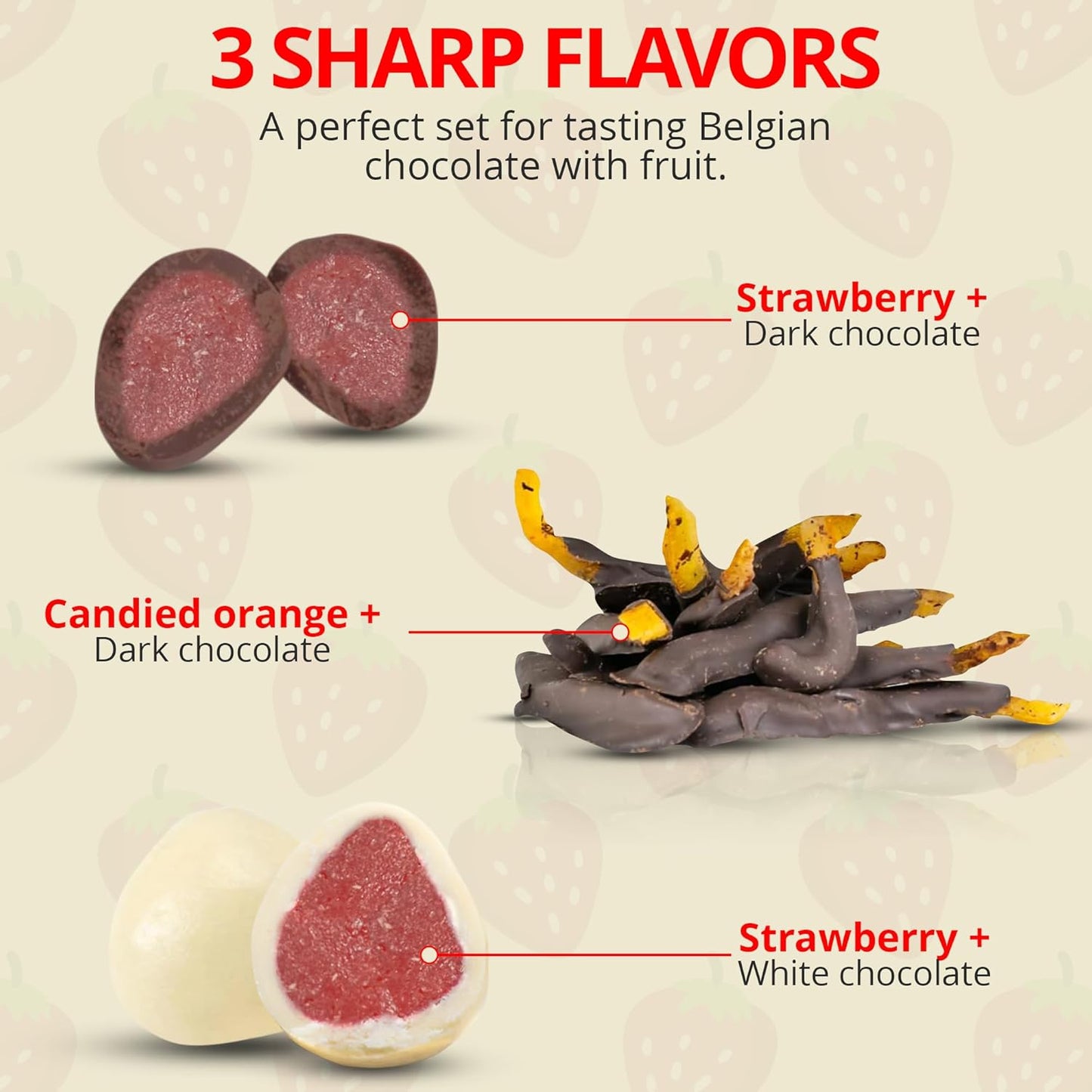 CHAMBALL – Wooden Box of Chocolates with Strawberries, White & Dark Chocolate, and Candied Orange – 280g | Chocolates for Gifts, Gourmet Chocolate Box, Valentine's Day Chocolate Gift, Birthda