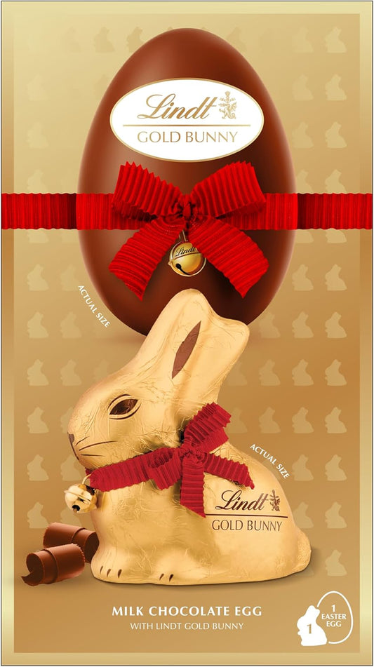 Lindt Gold Bunny Egg Milk Chocolate Easter Bunny 360g – Iconic Foil Wrapped Bunny Made from Premium Swiss Chocolate – Perfect Easter Chocolate – Easter, gift