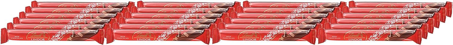 Lindt LINDOR Milk Chocolate Bars 38 g (Pack Of 24) - Chocolate Gifts Heaven