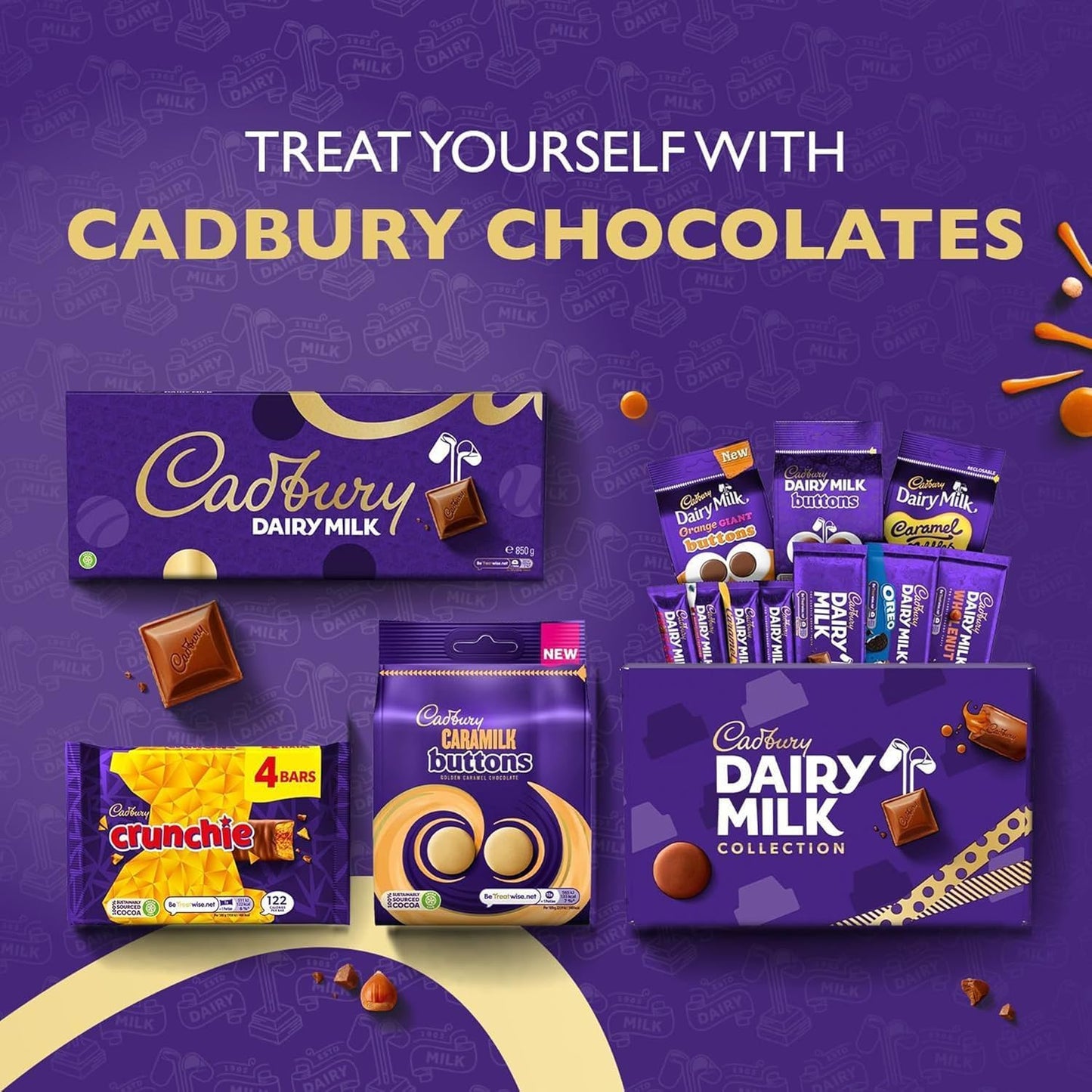 Cadbury Dairy Milk Big Night In Deluxe Hamper, Includes 10 Assorted Chocolate Bars and Bags, Treat Perfect for Gifting or Sharing, 836 g (Pack of 1)