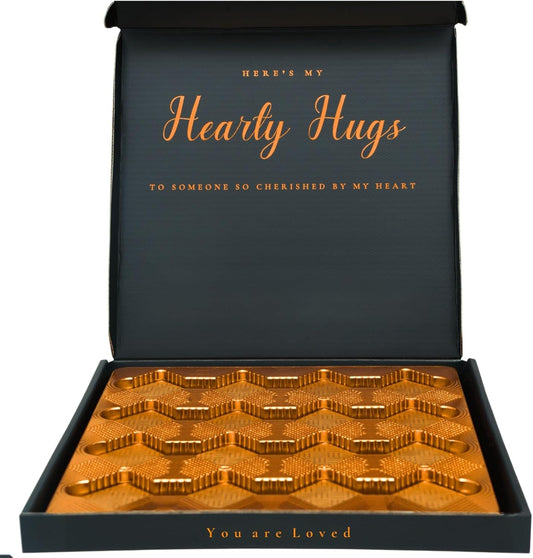 Hearty Hugs Luxury Chocolate Gift Box | 20 Chocolates | Chocolate Gifts | Chocolate Gift | Chocolate Hamper for Birthday, Anniversary, Thank You, Get Well Soon