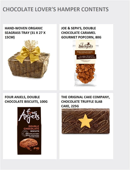 Regency Hampers Luxury Chocolate Gift Set - Chocolate Lover Hamper with Gourmet Popcorn, Double Cocoa Biscuits, Swiss Praline Truffles - Artisanal Confectionery Gifts for all