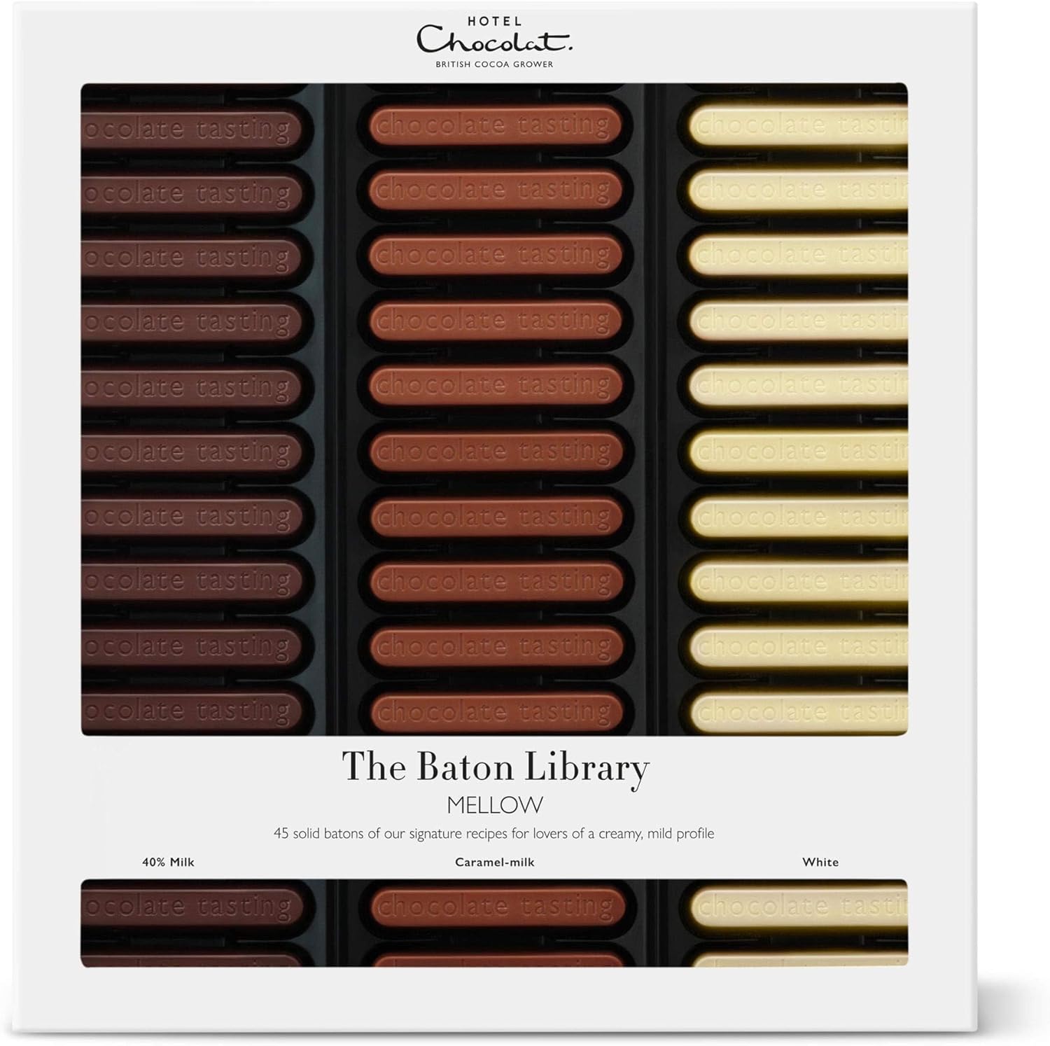 Milk To White Chocolate Baton Library Chocolate Box, 365g - Chocolate Gifts Heaven