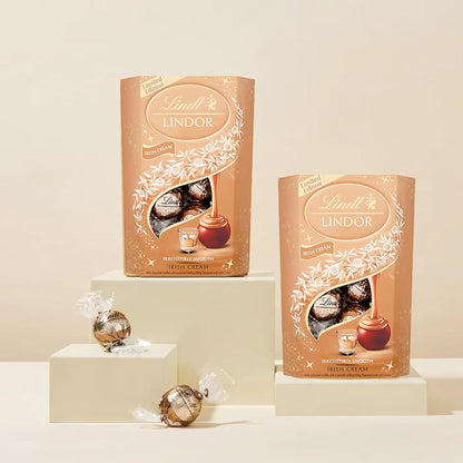 Irish Cream Lindt Chocolates Truffles for Gifts - Pack of 2 x 200g Milk Chocolate Truffles with Irish Cream Liqueur Filling.