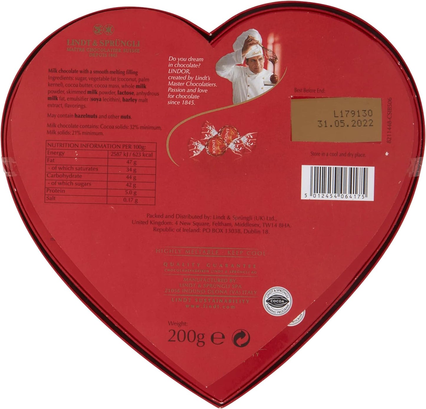 Lindt Lindor Heart Milk Chocolate Truffles Box - Chocolate Gifts Heaven