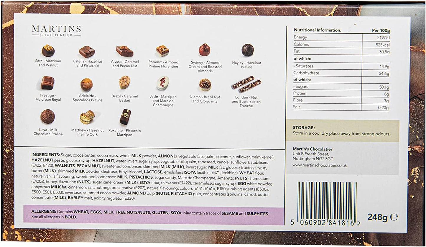 Martins Chocolatier Marzipan & Praline Collection - Chocolate Gifts Heaven
