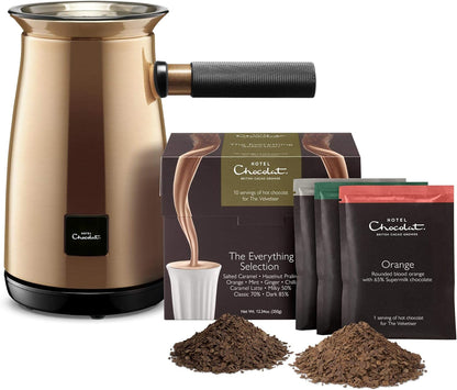 Hotel Chocolat Velvetiser Hot Chocolate Machine Complete Starter Kit, Copper - Chocolate Gifts Heaven
