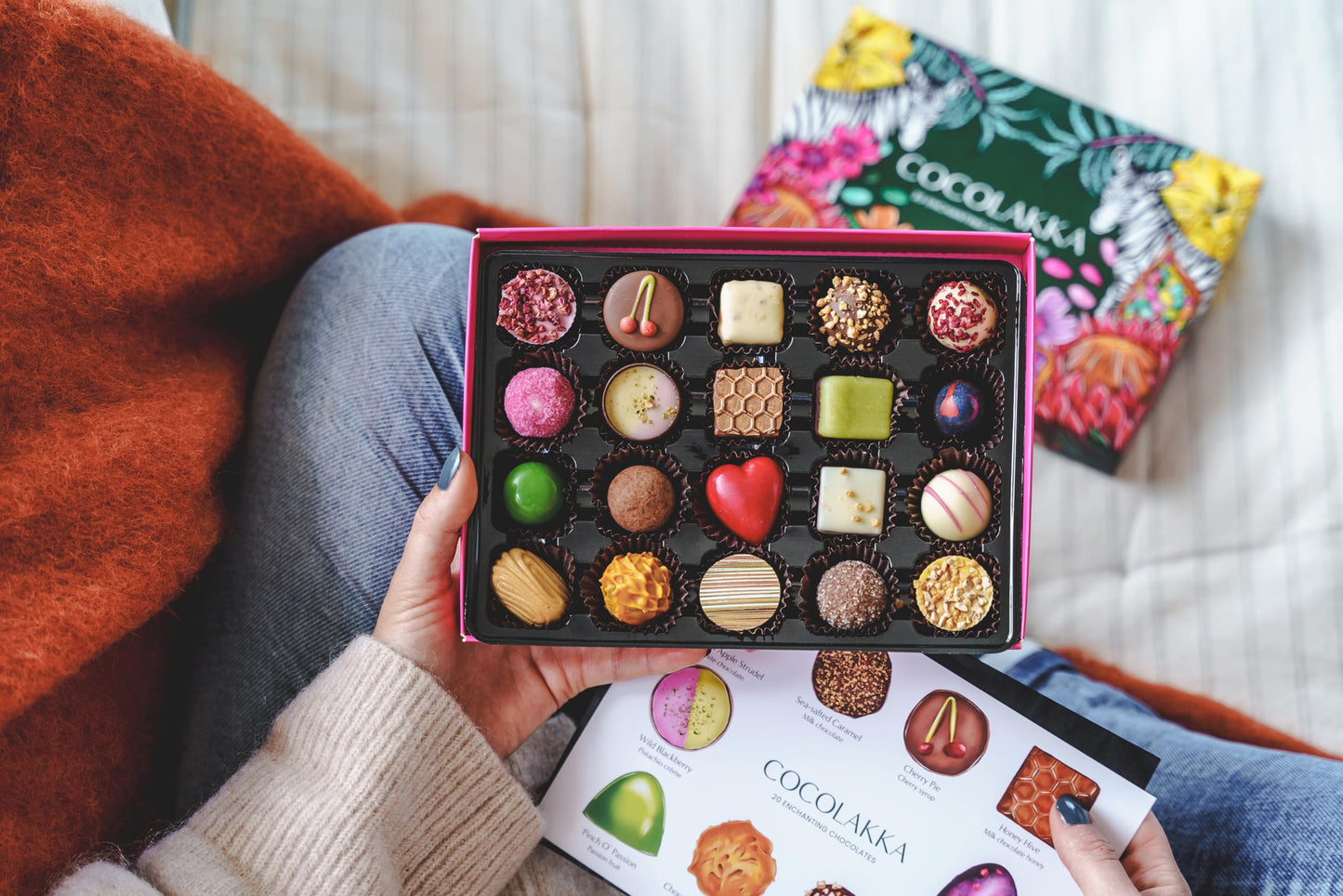 CocoLakka | 20 Enchanting Hand Picked Chocolates Gifts for Women | Finest Artisan Chocolate Gift Box Set | Hand Made English & Belgian Luxury Chocolates for Fathers Day, Birthday Him Her - Chocolate Gifts Heaven